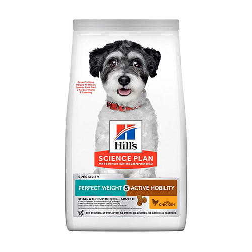 HILL'S SP PERFECT WEIGHT & ACTIVE MOBILITY CHIEN ADULTE PETITE RACE POULET 1,5KG